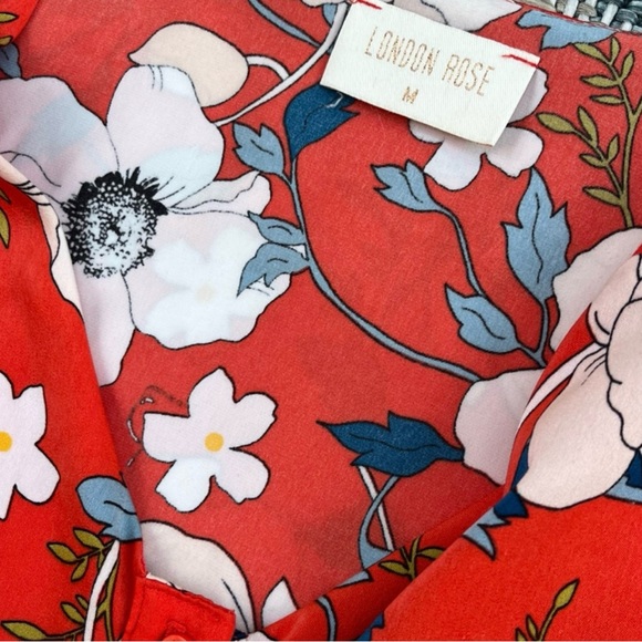 Anthropologie London Rose floral flutter sleeve, midi dress - Picture 4 of 5